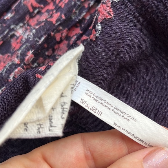 FP One Floral Slip mini dress Pinafore open back flawy Sz. S Button front - Picture 14 of 17